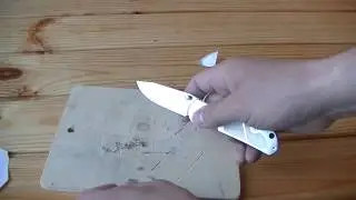 Тест режущей кромки ножа Sanrenmu 7010