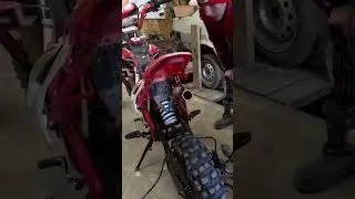 Akrapovic muffler for a pit bike
