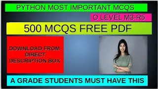python most important  mcqs ||  m3-r5