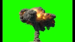 Explosion nuke Green screen