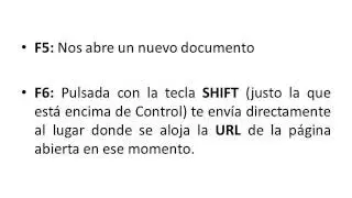 Funciones de las teclas F1 A F12