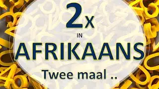 Two Times Multiplication table in Afrikaans - Twee maal tafel - 2x