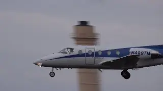 Wheels Up/Delta Private Jets Hawker 400A Approach and Landing [4K Plane Spotting]