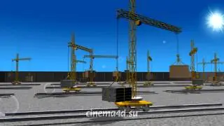 Пример асинхронной зацикленной анимации в Cinema 4D