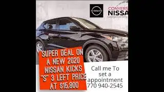 Super Deal on a New 2020 Nissan Kicks “S” 3 left price at $15,800