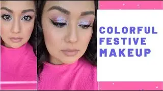 Colorful Festive Makeup  Huda Beauty Rose Quartz