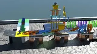 Marble Domino Chain Reaction - a Kinetic CGI animation.