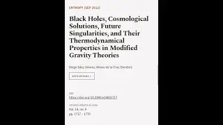 Black Holes, Cosmological Solutions, Future Singularities, and Their Thermodynamical ... | RTCL.TV