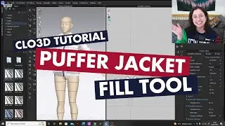 How to make a puffer jacket on Clo3D using fill tool | Clo3D beginner tutorial