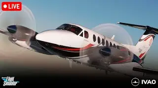 MSFS 2020 - Voando pelo Caribe de King Air B350- World Tour  IVAO