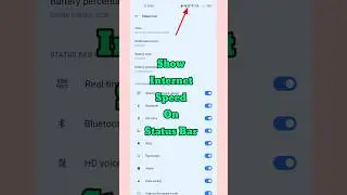 How to show interest speed on status bar || Internet speed ko enable kaisa kara ||