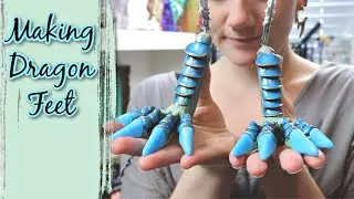 HOW TO MAKE CLAY DRAGON FEET || Beginner ArtDoll Tutorial