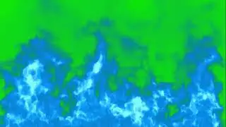 Blue Flames Green Screen