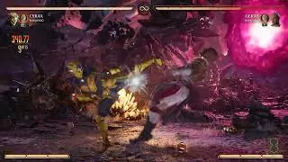 Cyrax 46% Meterless Midscreen Combo MK1