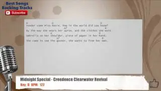 🎙 The Midnight Special - Creedence Clearwater Revival Vocal Backing Track with chords and lyrics