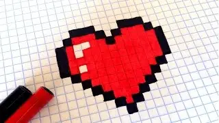 How To Draw a Kawaii Heart ♥ Рисунки по клеточкам как рисовать сердце