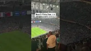The atmosphere after Messi scores for 3-2 in Extra time 🇦🇷⚽️ | #shorts #lusail #worldcup #messi