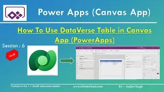 How To Use DataVerse Table In Canvas Application PowerApps in Hindi | CDS Table in powerapps