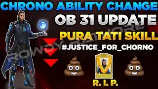 CHRONO ABILITY CHANGE | OB31 UPDATE | ADVANCE SERVER | CHRONO NEW ABILITY AFTER UPDATE |SKILL CHANGE
