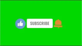 YOUTUBE Like Subscribe Button Bell Icon Green Screen/1. Green Screen Subscribe Button (No Copyright)