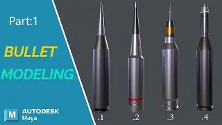 Bullet-1: Maya Bullet Modeling Tutorial | Master 3D Modeling Techniques in Maya