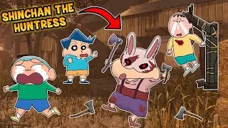 Shinchan became huntress in dead by daylight and hunting friends 😂🔥 | horror game dead by daylight 😱