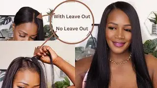 Protect Your Edges, No Leave Out | Minimal Leave Out,No Glue, New V Part Wig With Lace  |Myfirstwig