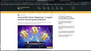 BITCOIN SE PERDE QUESTO SUPPORTO, SI INVALIDA IL TREND RIALZISTA