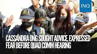 Cassandra Ong sought advice, expressed fear before quad comm hearing