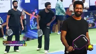 Chhaava - Vicky Kaushal Playing Pickleball At 2nd Day Of The Monsoon Pickleball Tournament
