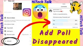 Poll Disappeared from Instagram Reels | Poll option Missing from Instagram Reel