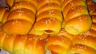 THE Easiest Way To Make SAUSAGES IN DOUGH. The Dough is as Tender as Down!(ENG&RUS Subtitles)