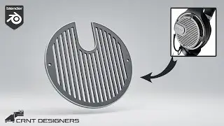 NH28 _ how to model this Vertical Grid design on circular shape _ blender modeling