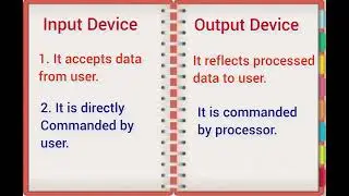 Difference between Input device and Output device . 