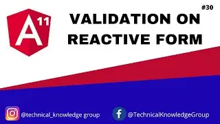 Angular 11 - Validation on Reactive Form in Angular 11 