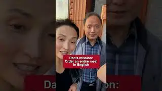 Dad orders an entire meal in English for the FIRST TIME!