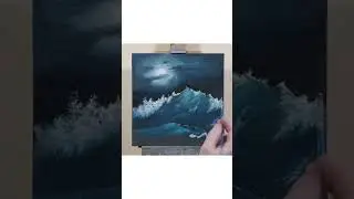 Painting a moonlit sea #shorts