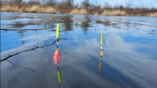 Ловля КАРАСЯ в конце ФЕВРАЛЯ! Рыбалка на поплавок 2023! Открыл сезон по карасю! Днестр (Маяки).
