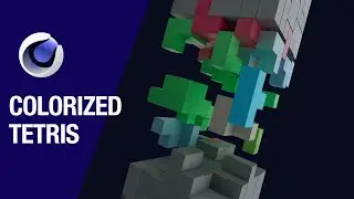 Colorizing Alembic Tetris  Block in Cinema 4D with Mograph Shader