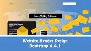 How to create website header in Bootstrap 4.4.1 ?