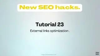 External Links tutorial new seo hacks