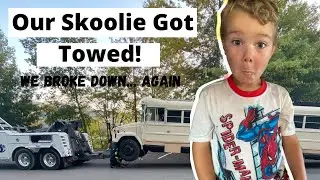 Skoolie gets towed
