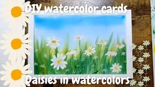 Watercolor Daisies | Tips and tricks for PAINTING WHITE FLOWERS | Step by step Tutorial