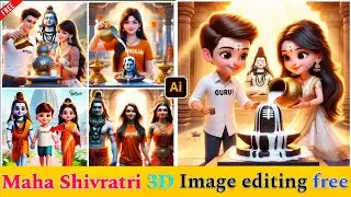 Maha Shivratri 3D Ai Image editing tutorial || viral photo editing || bing image creator tutorial