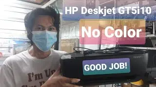 HP Deskjet GT5810 - How to repair color not printing, No Color Cartrige ink, Solve!