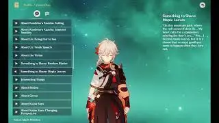 Kaedehara Kazuha voice-over: Something to Share: Maple Leaves  (Genshin Impact eng)