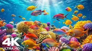 Underwater Wonders 4K - Amazing Fish, Coral Reefs & Sea Animals - Fish Tank Sound For Deep Sleep