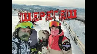 Шерегеш. Солнечный февральский день 2023. Катаем на секторе 