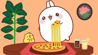 Molang and Piu Piu make the Cheesiest Pizza Ever! 🍕