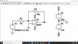 Inverting amplifier simulation using OP-07 in LTspice